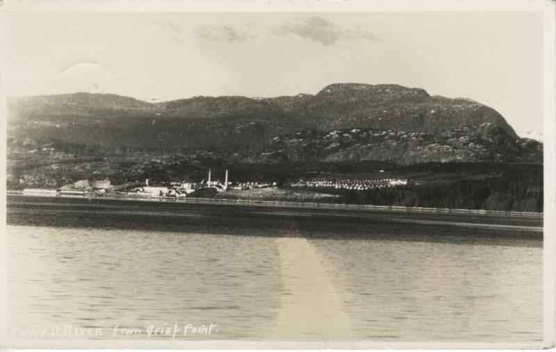 Powell River BC British Columbia From Grief Point Vintage Real Photo Postcard D8