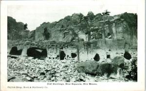 ESPANOLA, NM New Mexico  Native American CLIFF DWELLINGS  c1910s    Postcard