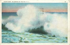 Ocean surf Wildwood by the Sea postcard