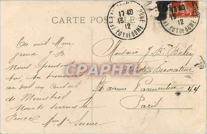 Old Postcard Le Mont Dore A caravan on the Route du Sancy Donkey Mule