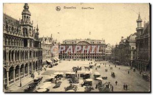 Old Postcard Belgium Brussels Grand Place