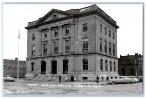 Devils Lake North Dakota ND Postcard Post Office Building c1950's RPPC Photo