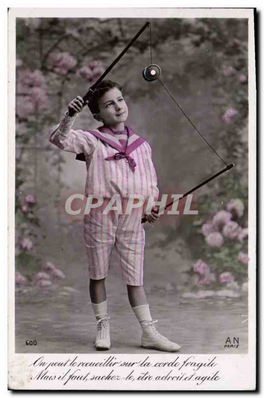 Old Postcard Diabolo Child