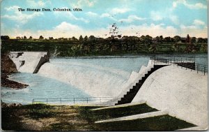 Vintage 1922 The Storage Dam Columbus Ohio Antique Postcard