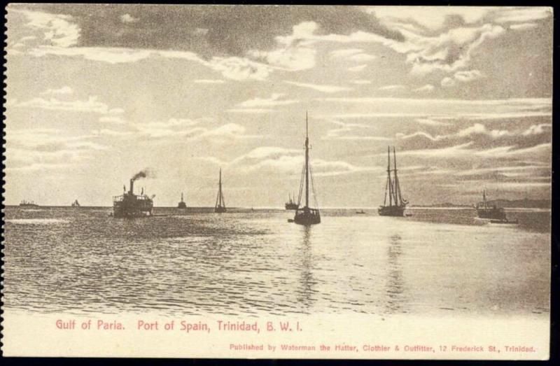 trinidad b.w.i., PORT OF SPAIN, Gulf of Paria (1910s)