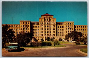 Fort Sam Houston Texas~Brooks General Hospital Bldg Street View~Vintage Postcard