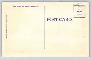 Linen~Pierce Memorial @ Public Library Bangor Maine~Vintage Postcard