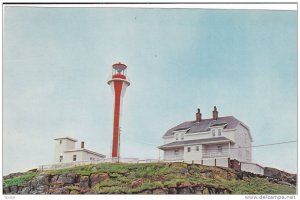 Lighthouse , Cape Forchu , Yarmouth , Nova Scotia , Canada , 1950s-60s