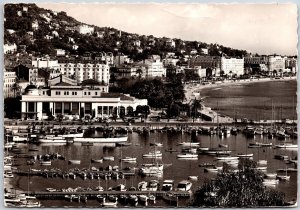 Cannes Le Port Le Casino La Croisette France Boats Ship Real Photo RPPC Postcard