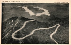 Vintage Postcard 1938 Air View Whiteface Mountain Memorial Highway Wilmington NY