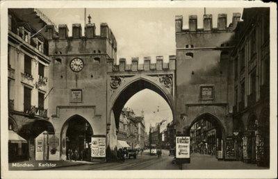 MUNCHEN MUNICH GERMANY Karlstor Street Scene Old Real Pho...