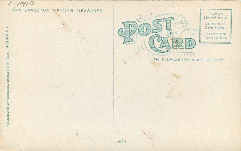 Charles City Iowa C-1910 Floyd Bridge May Drug postcard 8088