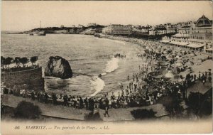 CPA Biarritz vue generale de la Plage FRANCE (1126593)