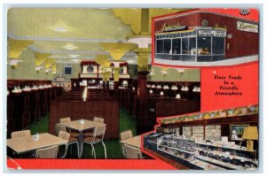 c1940's Lemonds Restaurant Multi-View Interior Sioux Falls South Dakota Postcard