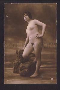 3077630 NUDE Plump Lady BELLE on Beach Vintage Photo JA #505