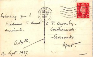 Man With Cub real photo 1957 