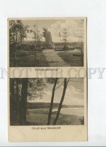 3184017 POLAND Gruss aus WARNOW grave Krieger Vintage postcard