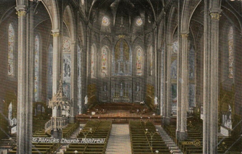 MONTREAL, Quebec, Canada, 1900-10s; St. Patricks Church, Interior