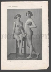 092753 ART NOUVEAU FRENCH NUDE RISQUE GIRS phototypes #253-254
