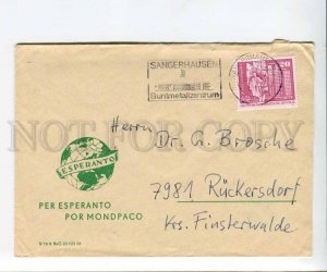 290535 EAST GERMANY 1980 Esperanto Sangerhausen cancellations real post COVER