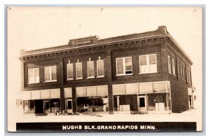 RPPC Hughs Block Grand Rapids Minnesota MN UNP Postcard Y16