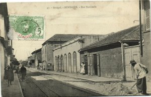 PC SENEGAL, RUFISQUE, RUE NATIONALE, Vintage Postcard (b31272)