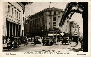 CPA AK MAROC CASABLANCA - Angle du Bd. de Paris et Avenue d'Amade (280466)