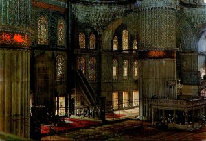 Turkey Istanbul The Blue Mosque Interior