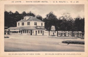 New Brunswick New Jersey White Court Motel, B/W Photo Print Vintage PC U11245
