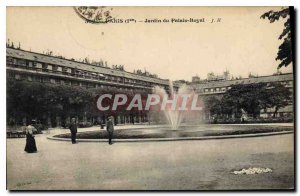 Old Postcard Paris I garden the Royal Palace