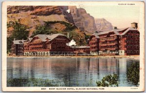 Many Glacier Hotel Glacier National Park Browning Montana Hileman Photo Postcard