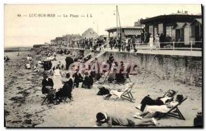 Old Postcard Luc Sur Mer The Beach