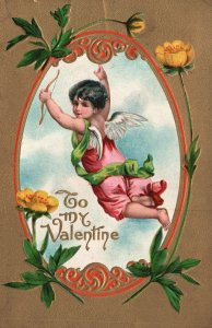 Vintage Postcard 1907 Valentine Greetings Hearts Day Love And Romance