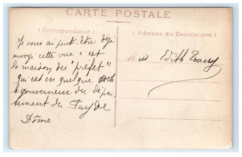 Postcard Clermont - Ferrand, France RPPC written on no date D23