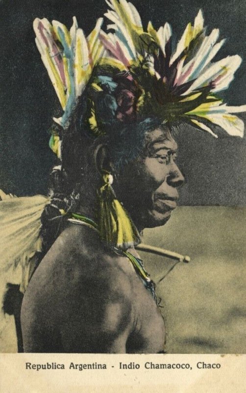 argentina CHACO Indio Chamacoco Native Indian 1910s Postcard