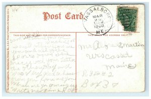 1908 Naples Maine Postcard The Walk and Casino Vassalboro Cancel 