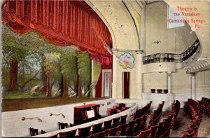 Vanadium Hotel Cambridge Springs PA Theatre interior orchestra pit lovely c1910