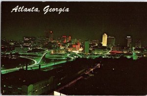 Postcard PANORAMIC SCENE Atlanta Georgia GA AJ4745