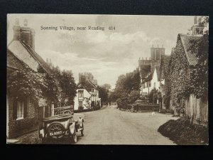 Berkshire READING Sonning Village, Pearson Rd TEAS & BREAKFAST SIGN Old Postcard