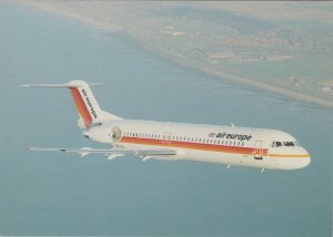 Aviation Postcard - Air Europe Fokker 100 PH-ZCL Aeroplane  RR13543