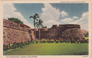 MANILA, Philippines, 1930-1940s; Old Spanish Wall