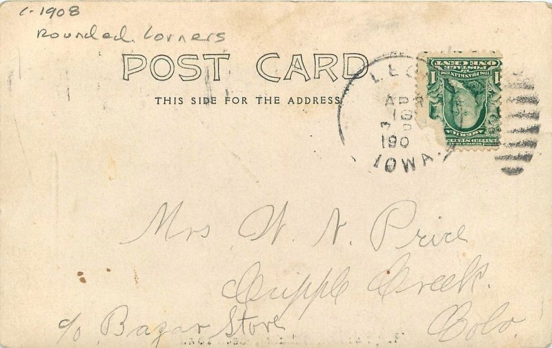 c1908 Leon Iowa High School occupation RPPC Postcard 25-9426