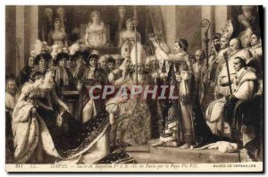 Old Postcard David Coronation Napoleon 1st has ND Paris by Pope Pius VII Muse...