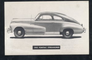 1942 PONTIAC STREAMLINER CAR DEALER ADVERTISING POSTCARD STORM LAKE IOWA
