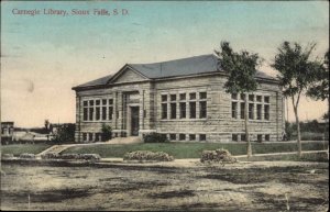 Sioux Falls South Dakota SD Carnegie Library c1910 Vintage Postcard
