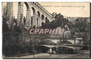 Postcard Old Roquefavour Aqueduct Viaduct Bridge and the road of Aix