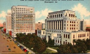 Louisiana Shreveport View Of Caddo Parish Court House Square On Texas Street ...