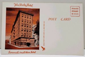 John Wesley Hotel Savannah's Small Clean Hotel Postcard A20