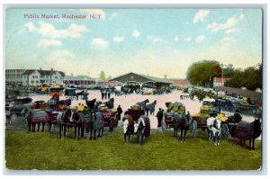 c1910's View Of Public Market Rochester New York NY, Cobourg Ontario Postcard