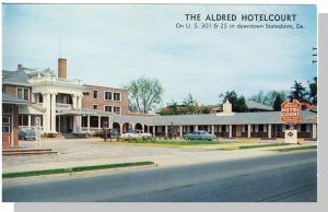 Classic Statesboro, Georgia, GA Postcard, Aldred Hotel Court